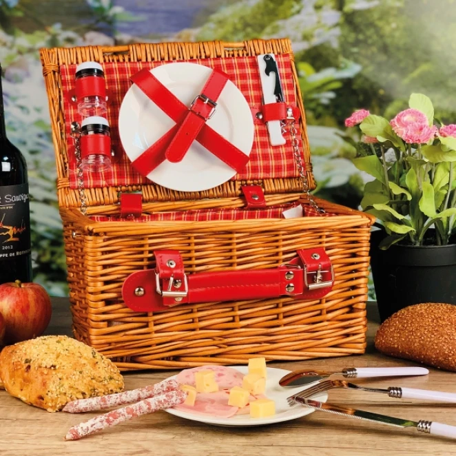 Kosz piknikowy dla 2 osób z logo firmy Zdjęcie 8