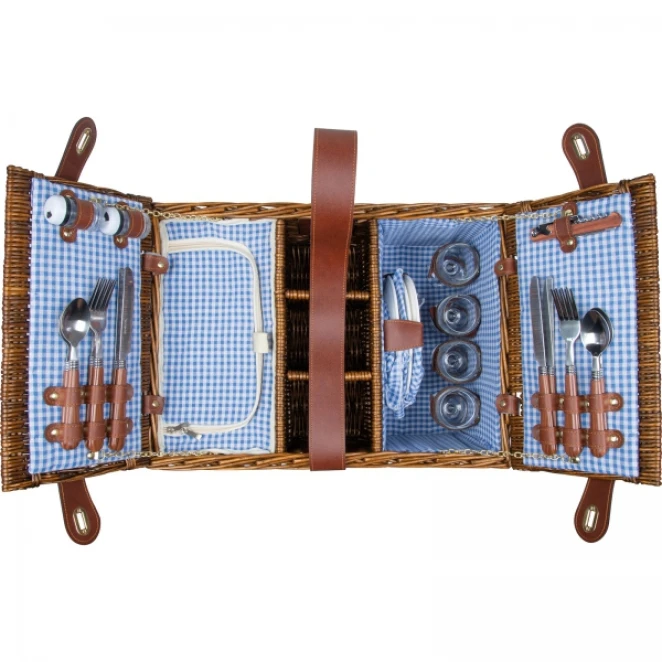 Kosz piknikowy dla 4 osób z nadrukiem na zamówienie Zdjęcie 3