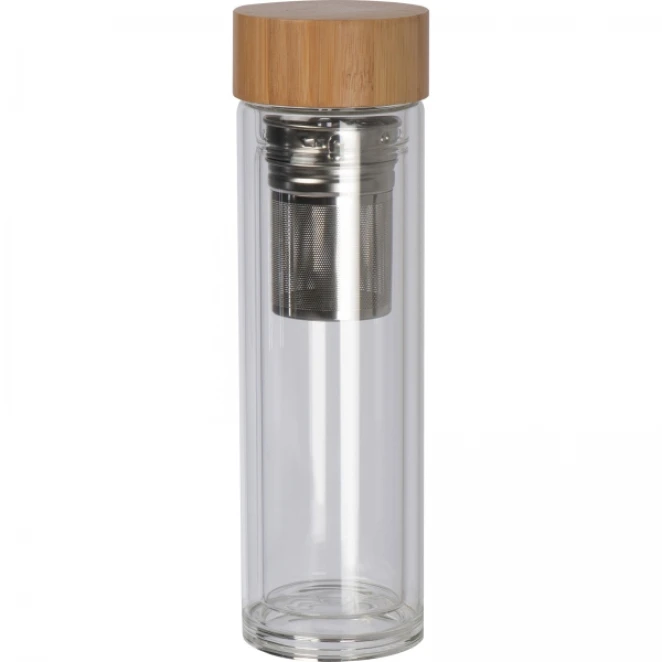 Butelka szklana termiczna 420 ml z nadrukiem na zamówienie Zdjęcie