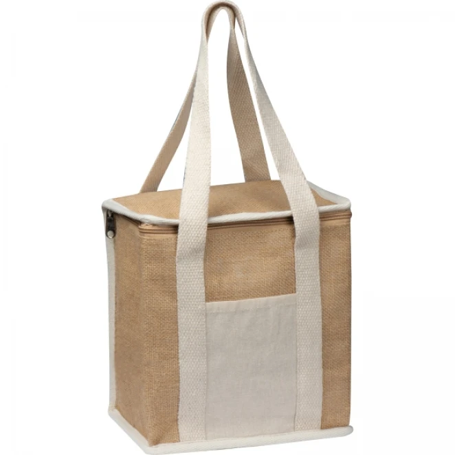 Torba termiczna z juty z logo Zdjęcie