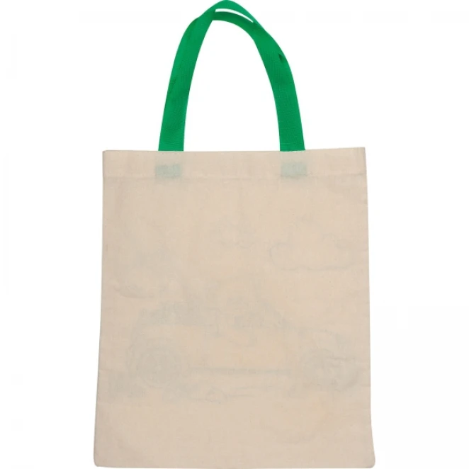 Torba bawełniana do kolorowania z kredkami z logo Zdjęcie 3