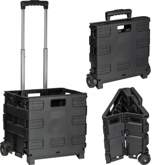 Wózek na zakupy składany z nadrukiem logo Zdjęcie