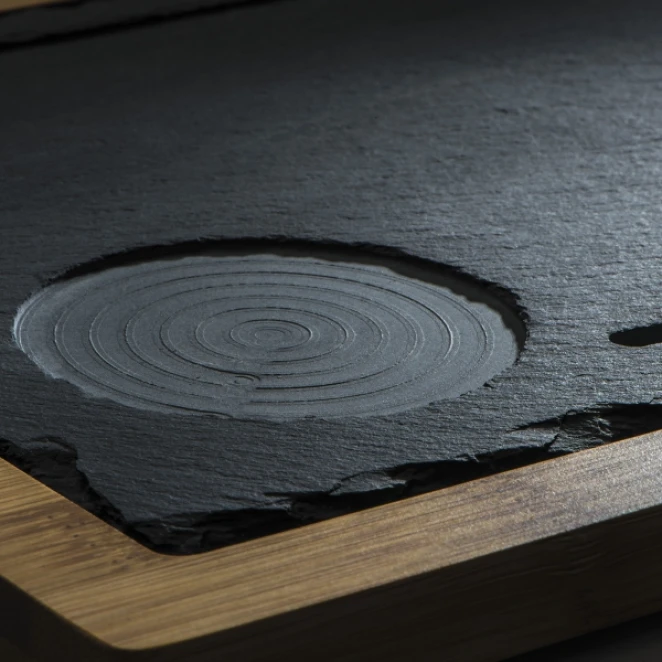 Taca bambusowa z łupkiem z nadrukiem na zamówienie Zdjęcie 3