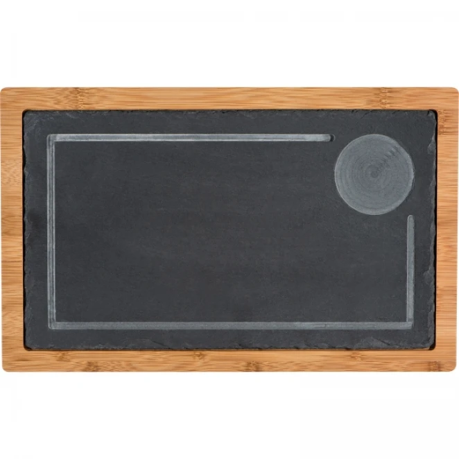 Taca bambusowa z łupkiem z nadrukiem na zamówienie Zdjęcie 5