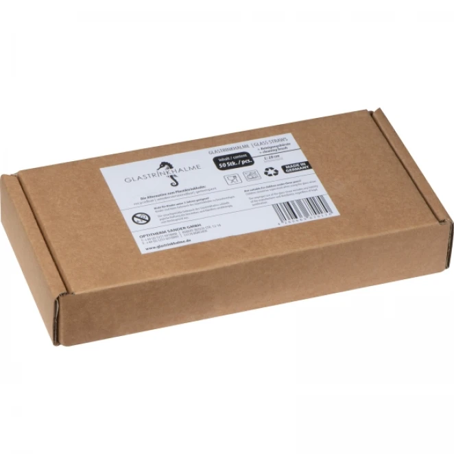 Słomka do napojów szklana 20 cm z nadrukiem logo Zdjęcie 3