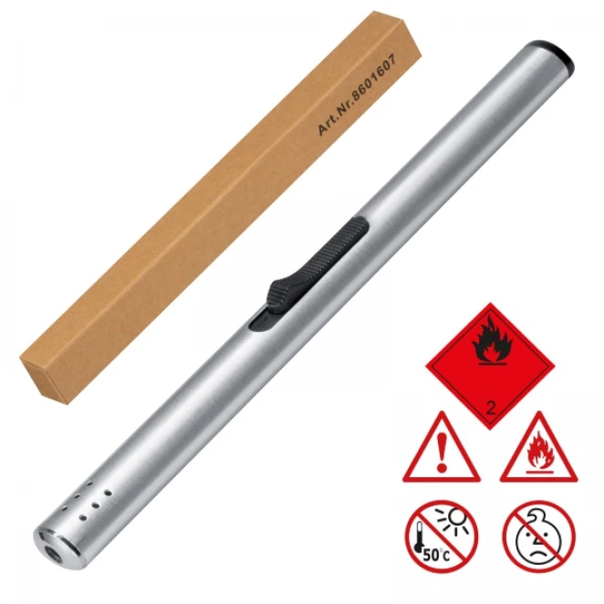 Zapalarka metalowa z logo firmy Zdjęcie