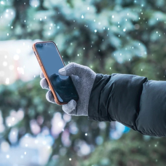 Rękawiczki zimowe do smartfona z logo Zdjęcie 5