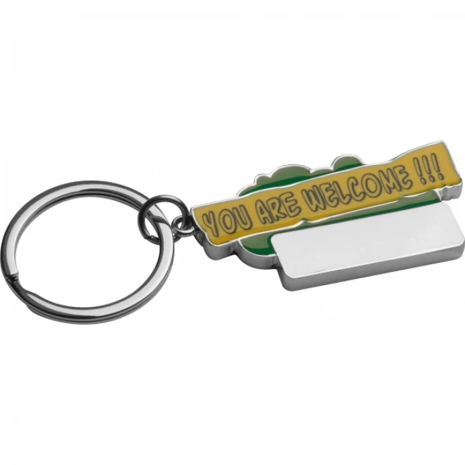 Brelok metalowy CrisMa You Are Welcome z nadrukiem logo Zdjęcie