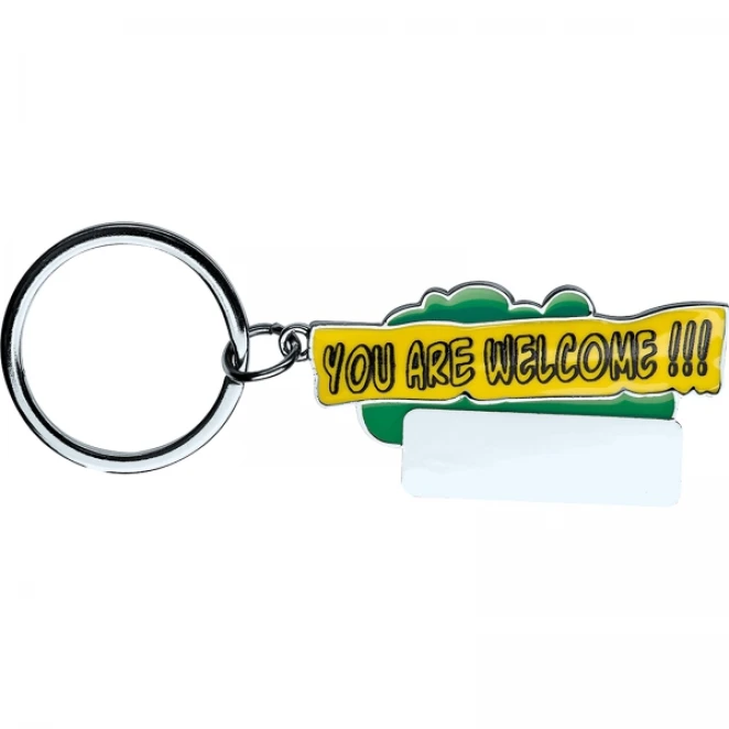 Brelok metalowy CrisMa You Are Welcome z nadrukiem logo Zdjęcie 3