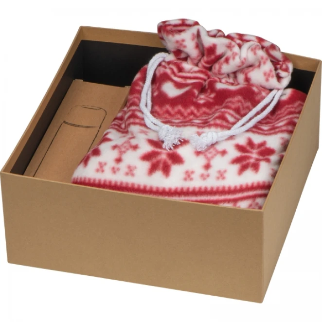 Zestaw termos 500 ml i koc świąteczny z logo firmy Zdjęcie 4