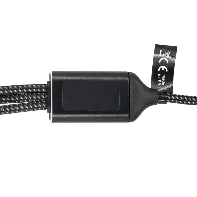 Kabel do ładowania 3w1 z podświetlanym logo Pierre Cardin z nadrukiem logo Zdjęcie 4
