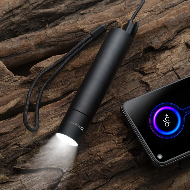 Latarka z możliwością ładowania ZAGROS Schwarzwolf do nałożenia logo Zdjęcie 8