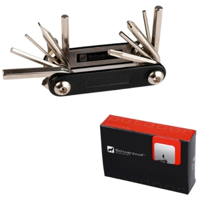 Zestaw narzędzi rowerowych TIBESTI Schwarzwolf z logo Zdjęcie 3