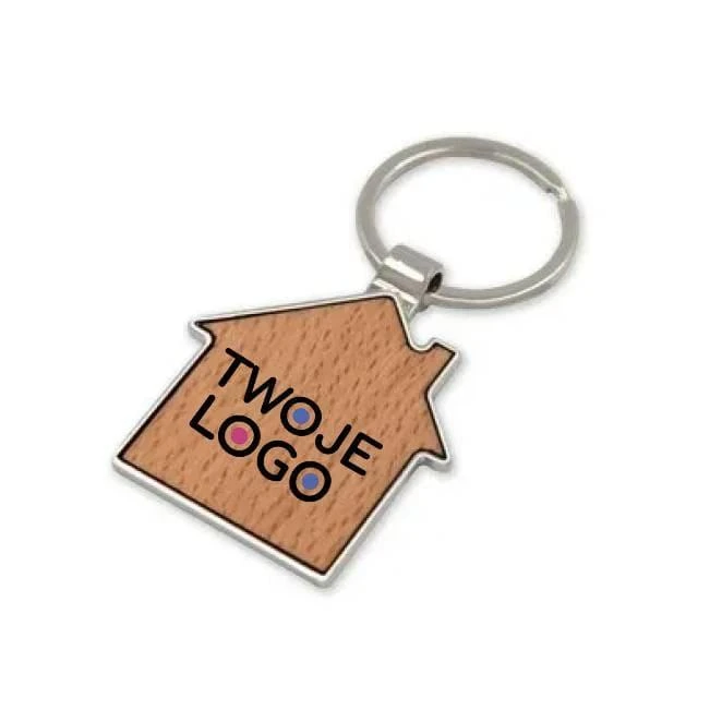 Brelok do kluczy "domek" | Cedar z logo Zdjęcie