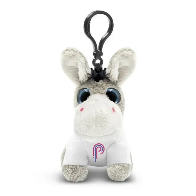 Pluszowy osiołek, zawieszka | Boe z logo firmy Zdjęcie