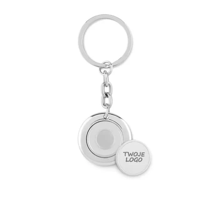 Brelok z żetonem FLAT RING z nadrukiem na zamówienie Zdjęcie