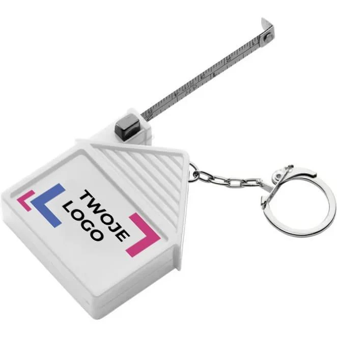 Brelok do kluczy "domek", miara 2m z logo Zdjęcie