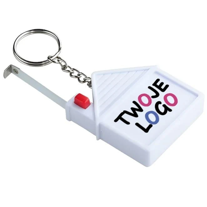 Brelok z miarką 2 m z logo firmy Zdjęcie