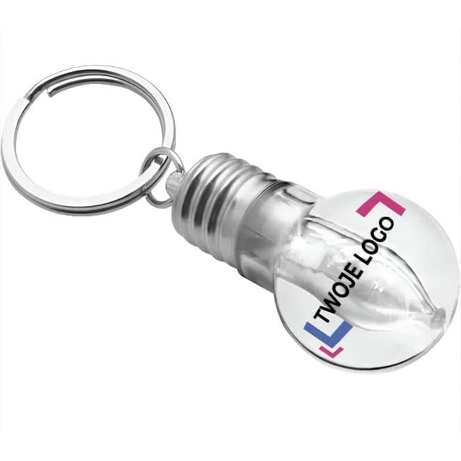 Brelok do kluczy "żarówka" z nadrukiem na zamówienie Zdjęcie