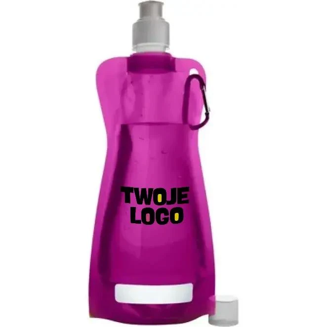 Składany bidon 420 ml z karabińczykiem do nałożenia logo Zdjęcie