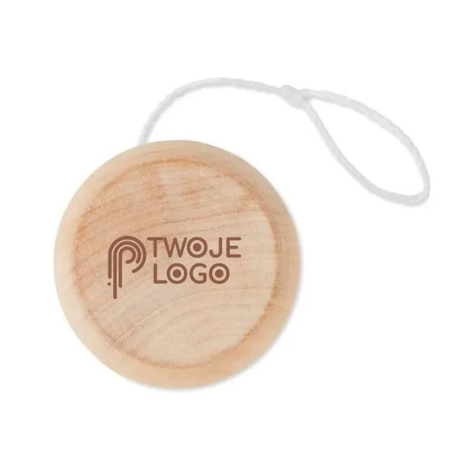 Drewniane jo jo NATUS z logo firmy Zdjęcie