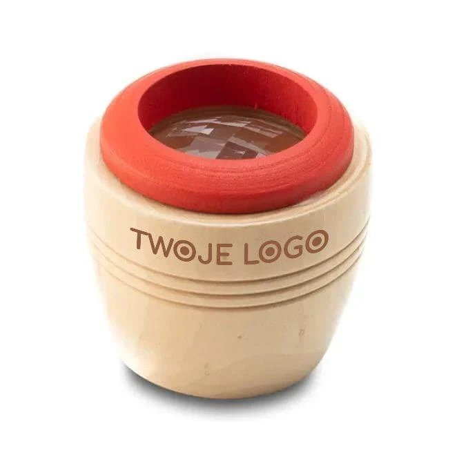 Drewniany kalejdoskop z logo Zdjęcie