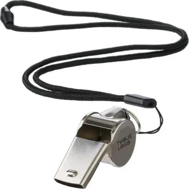 Gwizdek ze sznurkiem z logo firmy Zdjęcie