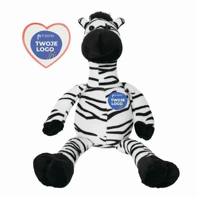 Pluszowa zebra LORENZO do drukowania logo Zdjęcie