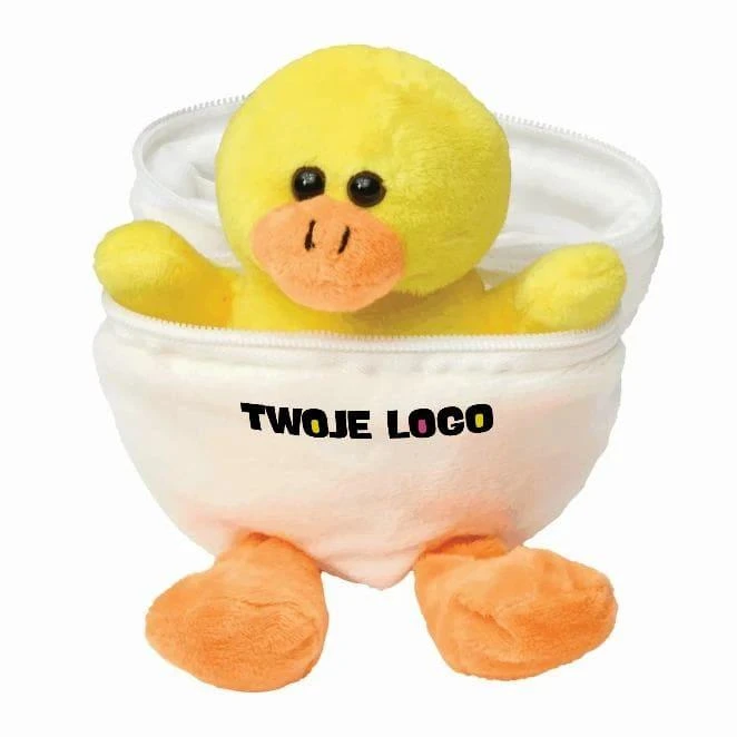 Pluszowa kaczka LENI z nadrukiem logo Zdjęcie
