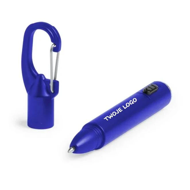 Latarka 1 LED, długopis i karabińczyk do drukowania logo Zdjęcie