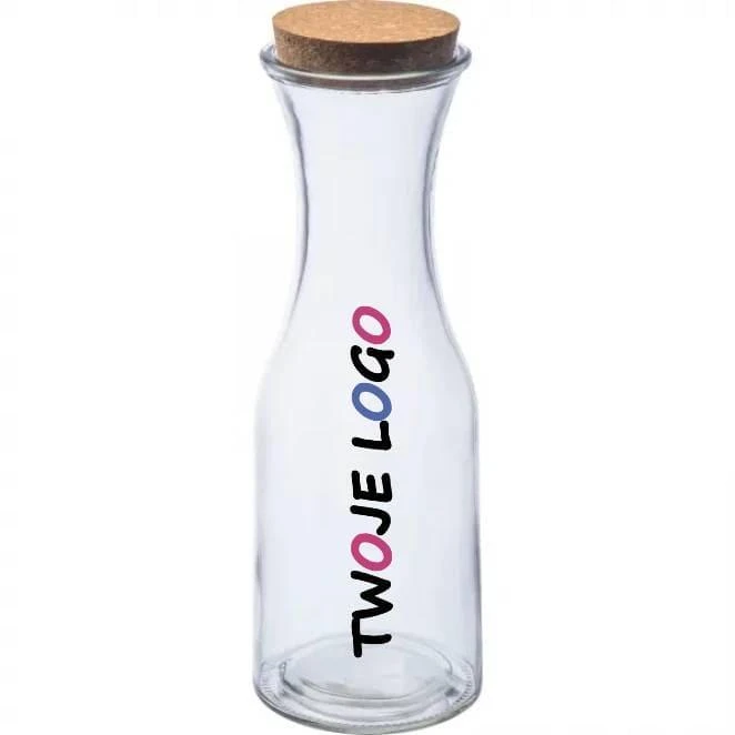 Karafka szklana 1000 ml z nadrukiem logo Zdjęcie