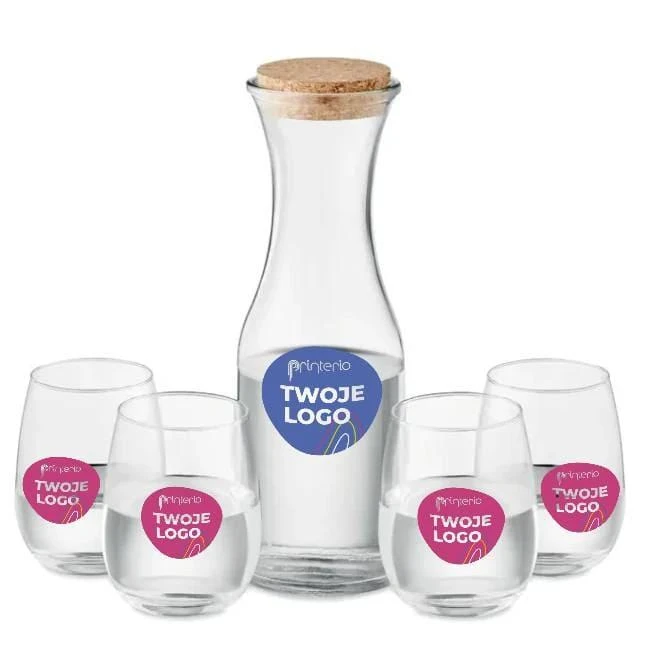 Szklany zestaw do napojów PICCADILLY z logo Zdjęcie