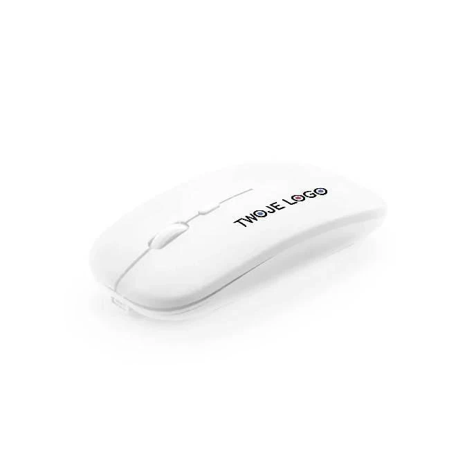 KHAN. Mysz bezprzewodowa z baterią 500 mAh wykonaną w ABS pochodzącego z recyklingu (100% rABS) do drukowania logo Zdjęcie