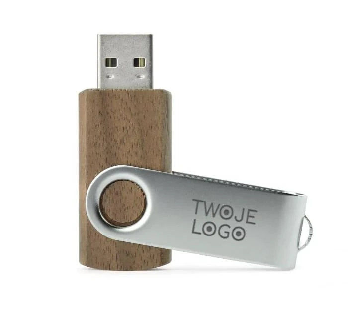 Pamięć USB TWISTER WALNUT 16 GB z naniesieniem logo Zdjęcie