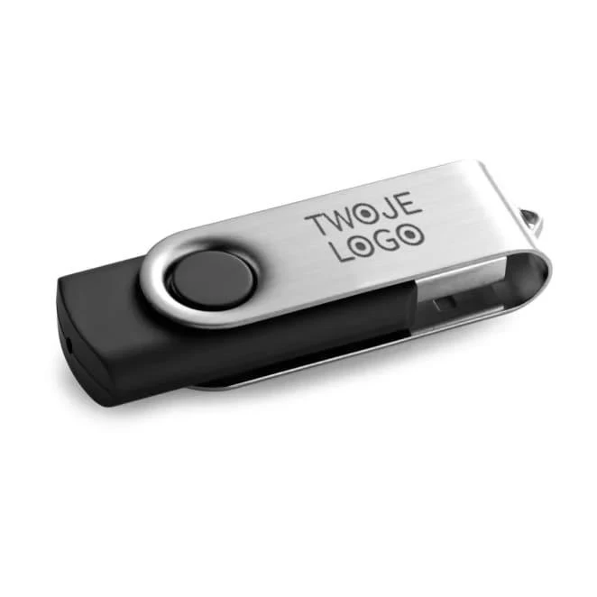 CLAUDIUS 4GB. Pamięć flash USB 4 GB z metalowym klipsem z nadrukiem na zamówienie Zdjęcie