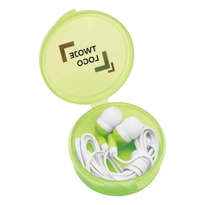 Słuchawki douszne MUSIC z nadrukiem logo Zdjęcie