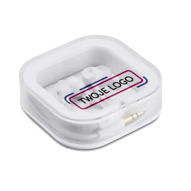 Słuchawki z silikonem MUSISOFT z logo Zdjęcie