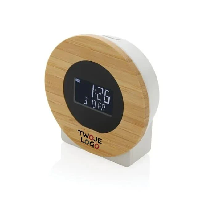 Zegar na biurko Utah RCS z logo firmy Zdjęcie