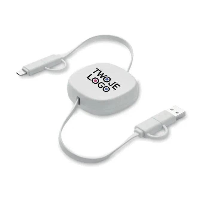 Zwijany kabel ładujący o mocy 6 LINEA z nadrukiem na zamówienie Zdjęcie