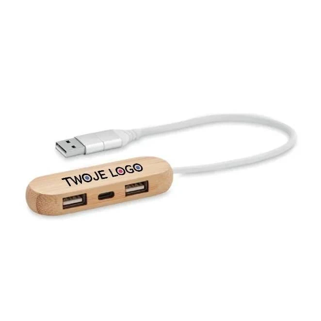 hub USB z podwójnym wejściem VINA C do nałożenia logo Zdjęcie