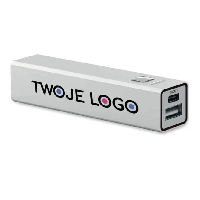 Power bank 2600 mAh POWERALUC do nałożenia logo Zdjęcie