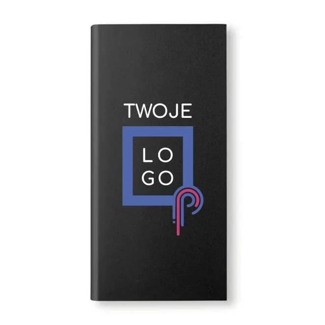 Solarny power bank 8000 mAh SOLAR POWERFLAT do naniesienia logo Zdjęcie