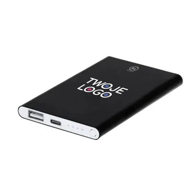Power bank 4000 mAh z aluminium z recyklingu do drukowania logo Zdjęcie