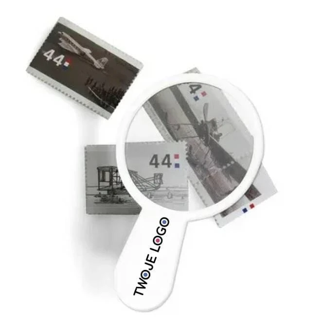 Lupa z logo firmy Zdjęcie