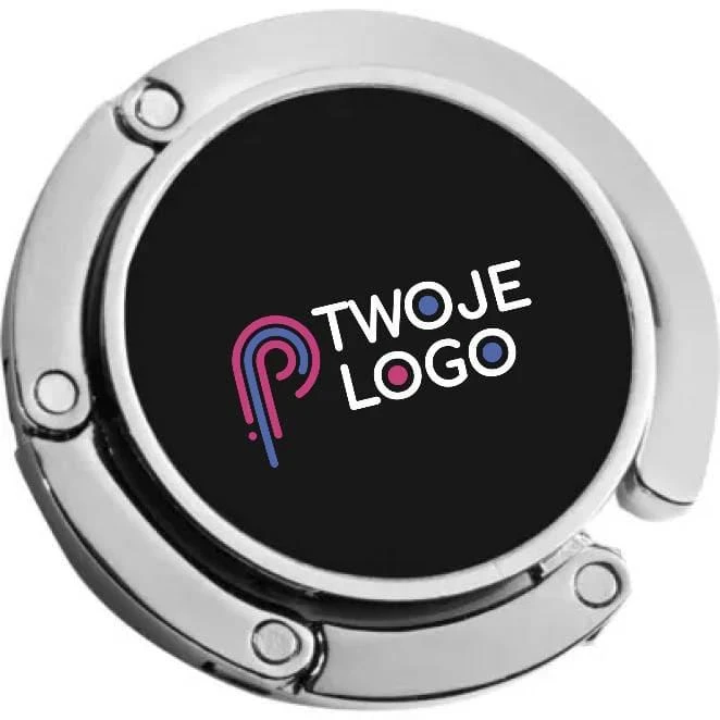 Wieszak na torebkę z logo firmy Zdjęcie