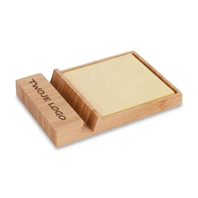 Bambusowy stojak na telefon Edgar z logo Zdjęcie