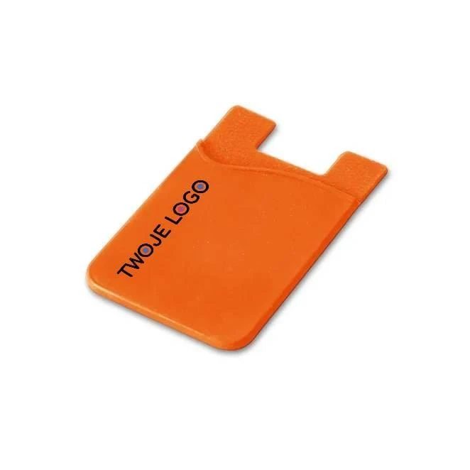 SHELLEY. Silikonowy uchwyt do smartfona na karty z logo Zdjęcie