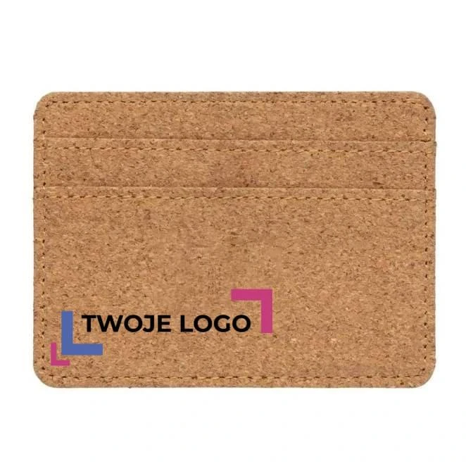 Korkowe etui na karty kredytowe, portfel, ochrona RFID z nadrukiem na zamówienie Zdjęcie