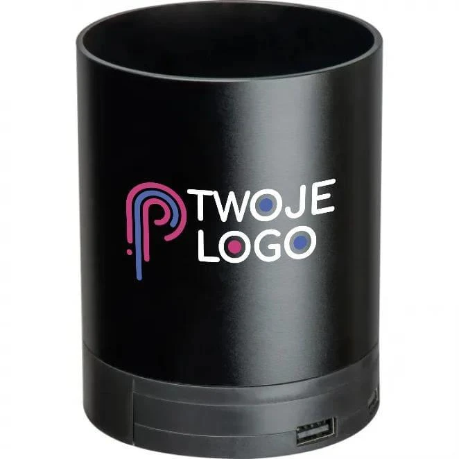 Stojak biurkowy z ładowarką indukcyjną do nałożenia logo Zdjęcie