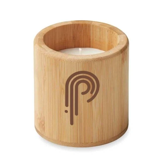 Świeca woskowa roślinna 160 gr GIZA z naniesieniem logo Zdjęcie